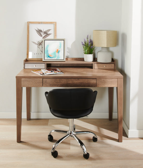Bureau Jude de 47,25 po à 3 tiroirs - noisette