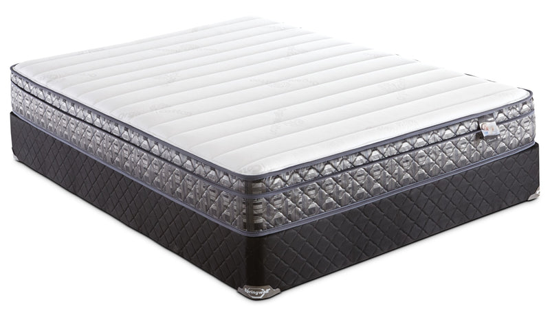 Ensemble matelas ferme Euro-plateau divisé à profil bas Endeavour 4 de Springwall pour grand lit