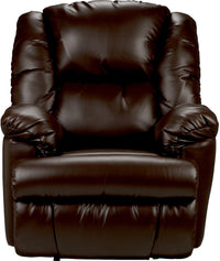  Fauteuil à inclinaison électrique Bmaxx en cuir contrecollé - brun 