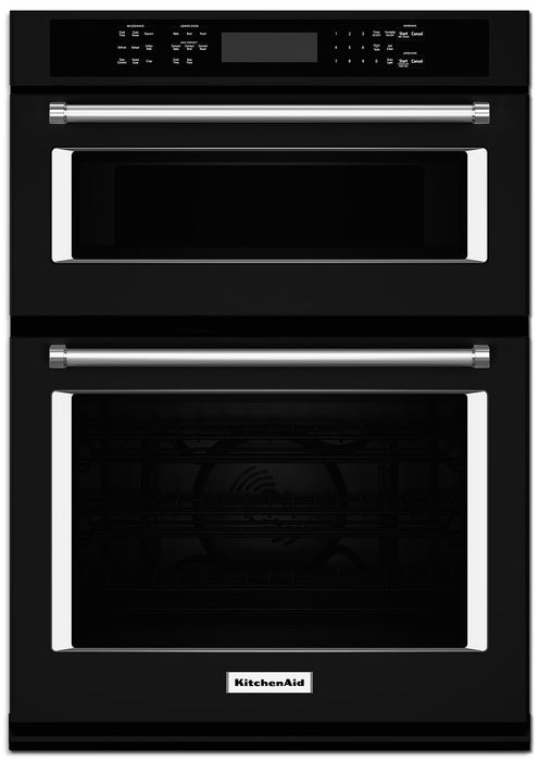 Four mural combiné avec four à micro-ondes et four traditionnel KitchenAid de 30 po - KOCE500EBL