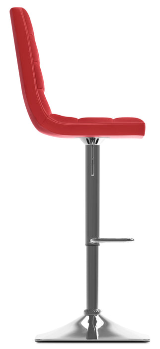 Tabouret bar réglable Axel à dossier haut - rouge