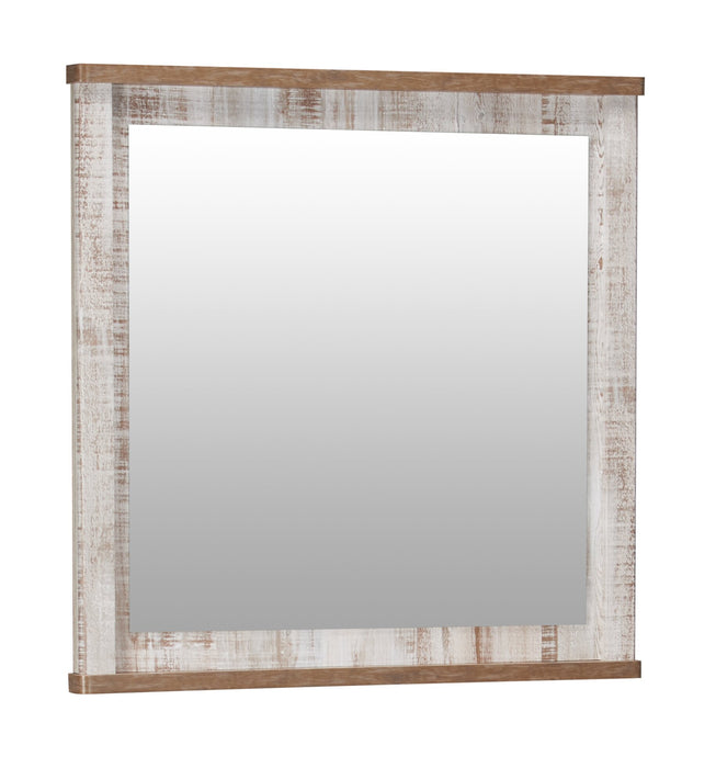 Miroir de commode de chambre à coucher Kaia, fabriqué au Canada - blanchi