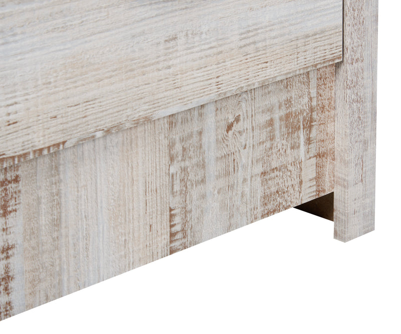 Table de nuit Kaia de 23,82 po (L) x 25,1 po (H) à 2 tiroirs, fabriquée au Canada - blanchie