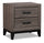 Table de nuit Kate de 23,6 po (L) x 24,8 po (H) à 2 tiroirs - gris-brun