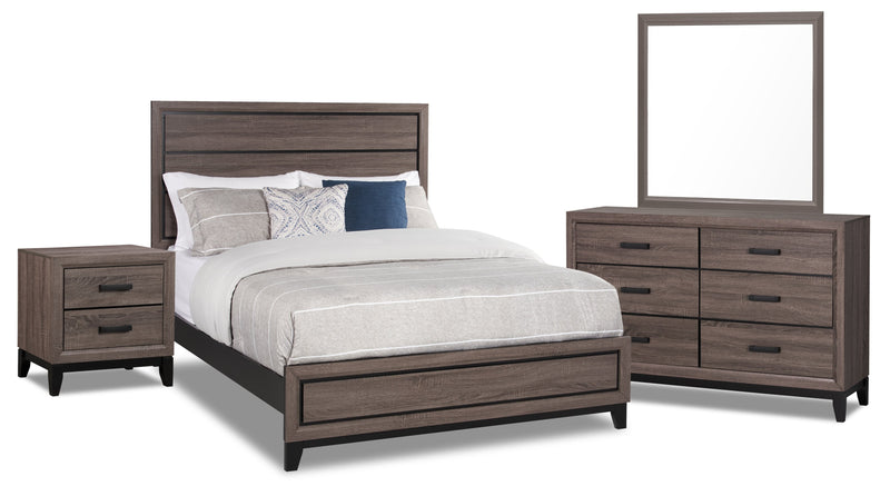 Kate 6-Piece Queen Bedroom Package - Grey