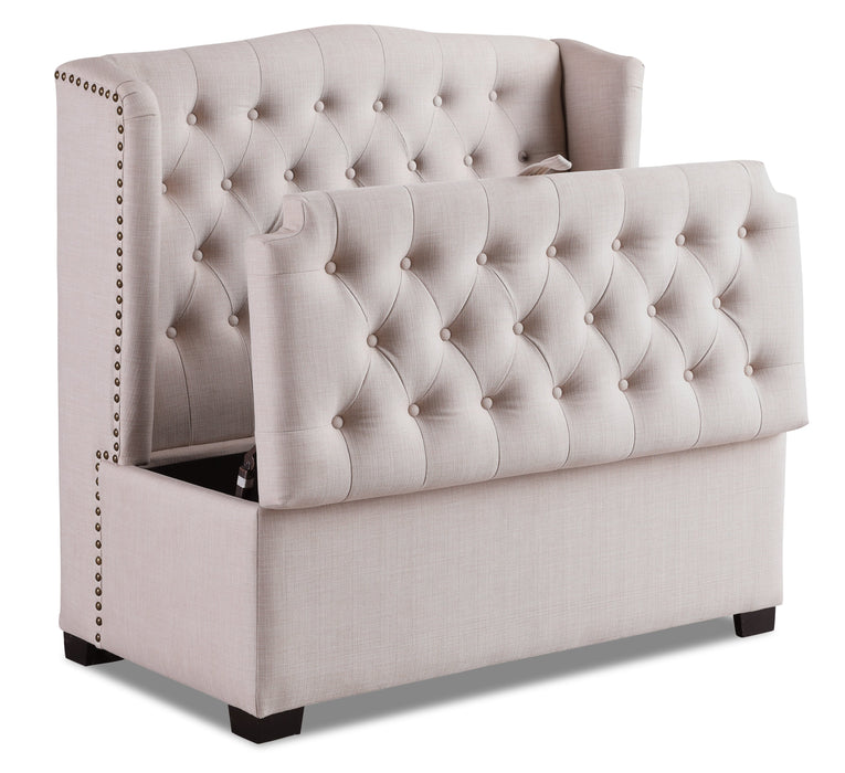 Banc de rangement à oreilles Katie de 45,75 po - blanc