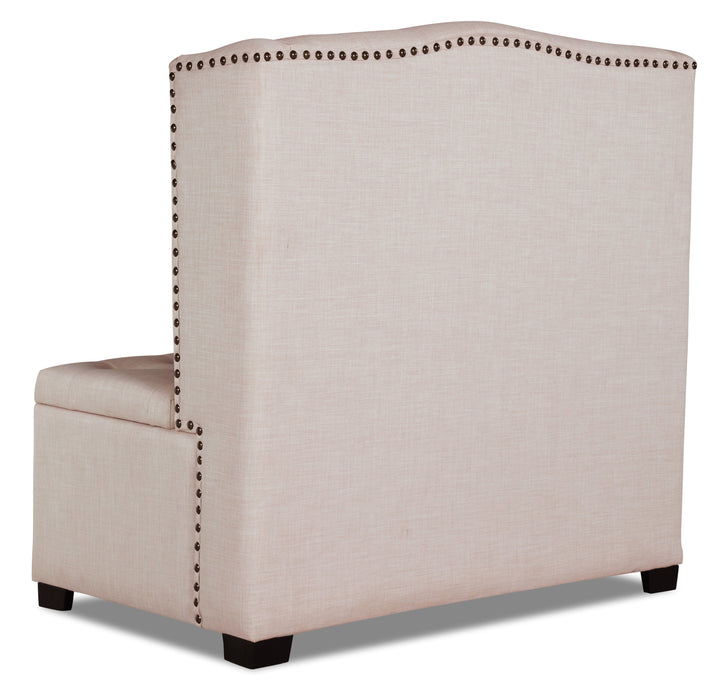 Banc de rangement à oreilles Katie de 45,75 po - blanc