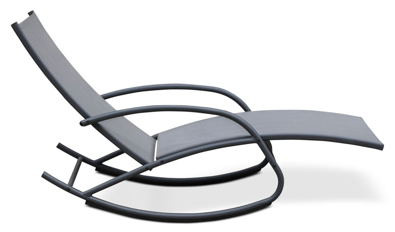 Chaise longue berçante Kerlaz - grise