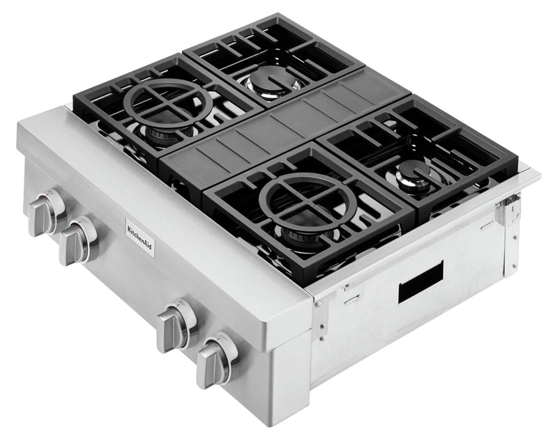 Surface de cuisson à gaz KitchenAid de 30 po à 4 éléments - acier inoxydable - KCGC500JSS