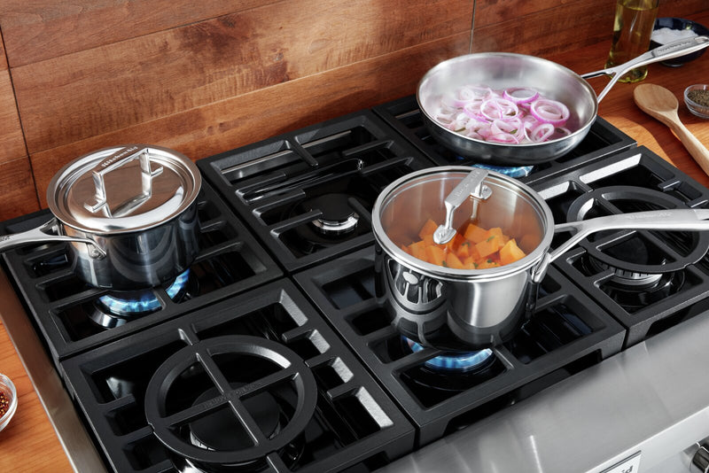 Surface de cuisson à gaz KitchenAid de 36 po à 6 éléments - acier inoxydable - KCGC506JSS