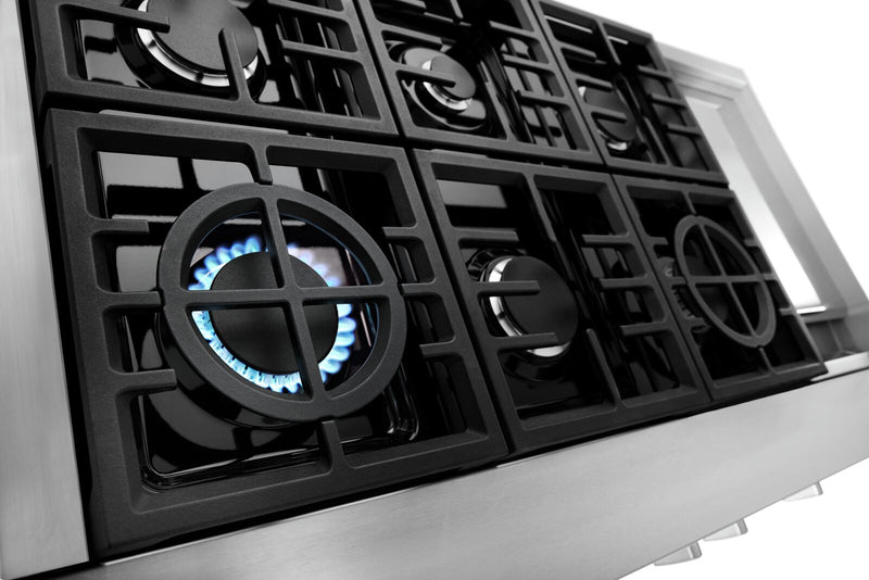 Surface de cuisson à gaz KitchenAid de 48 po à 6 éléments - acier inoxydable - KCGC558JSS