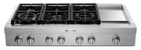  Surface de cuisson à gaz KitchenAid de 48 po à 6 éléments - acier inoxydable - KCGC558JSS
