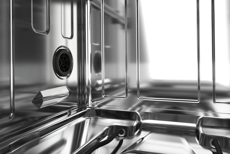 Lave-vaisselle encastré KitchenAid de 24 po et de 44 dBA avec commandes sur le dessus et 3e panier - acier inoxydable noir avec fini PrintShieldMC - KDTM404KBS