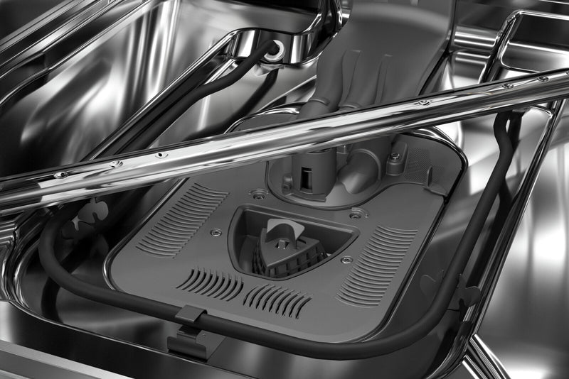 Lave-vaisselle encastré KitchenAid de 24 po et de 44 dBA avec commandes sur le dessus et 3e panier - acier inoxydable noir avec fini PrintShieldMC - KDTM404KBS