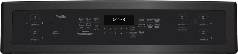 Cuisinière électrique à induction GE de 6,2 pi³ avec surface lisse à 5 éléments - PCHB920BMTS