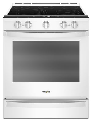 Whirlpool 6.4 Cu. Ft. Smart Slide-in Electric Range with Frozen Bake™ Technology - YWEE750H0HW|Cuisinière électrique coulissante intelligente Whirlpool, technologie Frozen Bake™, 6,4 pi3 - YWEE750H0HW|YWEE750W