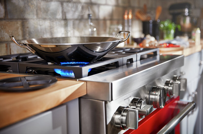 Cuisinière intelligente hybride KitchenAid de 4,1 pi³ avec autonettoyage - rouge passion - KFDC500JPA