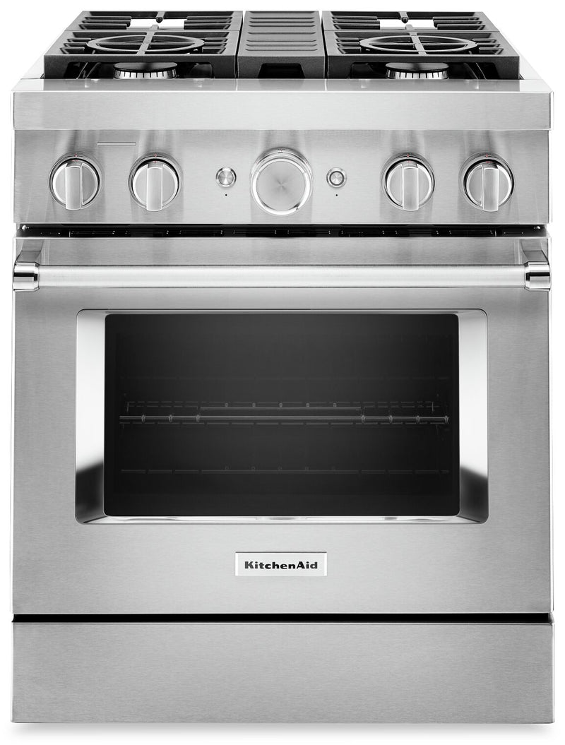 KitchenAid 30" Smart Commercial-Style Dual Fuel Range - KFDC500JSS