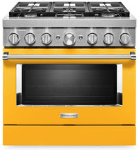 Cuisinière intelligente hybride KitchenAid de 5,1 pi³ avec autonettoyage - poivron jaune - KFDC506JY…