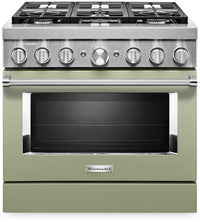Cuisinière hybride intelligente KitchenAid de 36 po de style commercial - KFDC506JAV