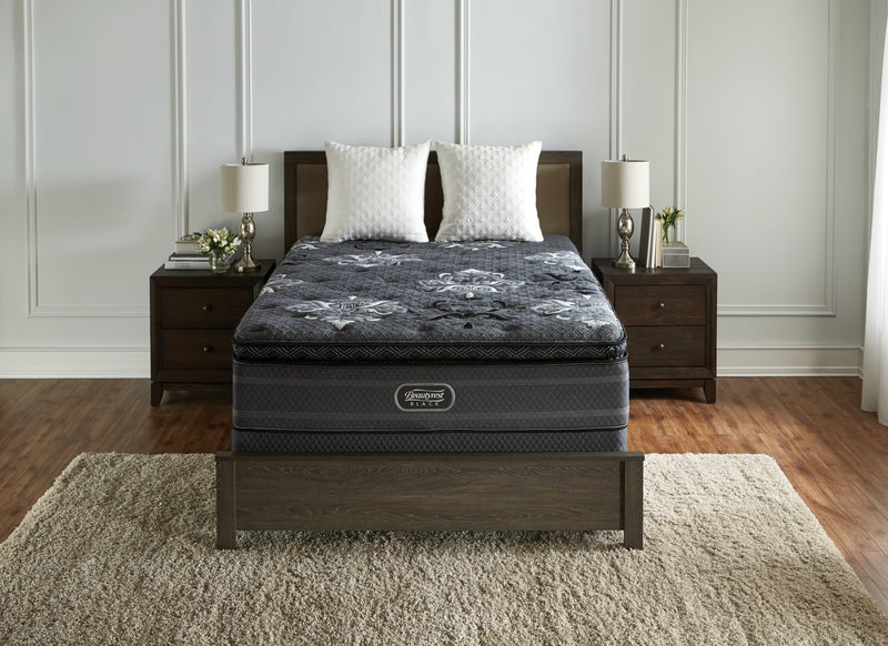 Ensemble matelas semi-ferme plateau-coussin épais Devotion Beautyrest Black pour très grand lit