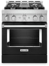 Cuisinière hybride intelligente KitchenAid de 30 po de style commercial - KFDC500JBK