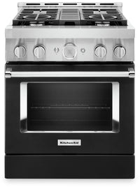 Cuisinière hybride intelligente KitchenAid de 30 po de style commercial - KFDC500JBK