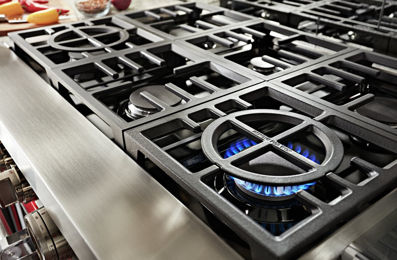 Cuisinière intelligente à gaz KitchenAid de 6,3 pi³ avec autonettoyage - rouge passion - KFGC558JPA