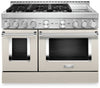 Cuisinière hybride intelligente KitchenAid 48 po de style commercial, plaque chauffante - KFDC558JMH