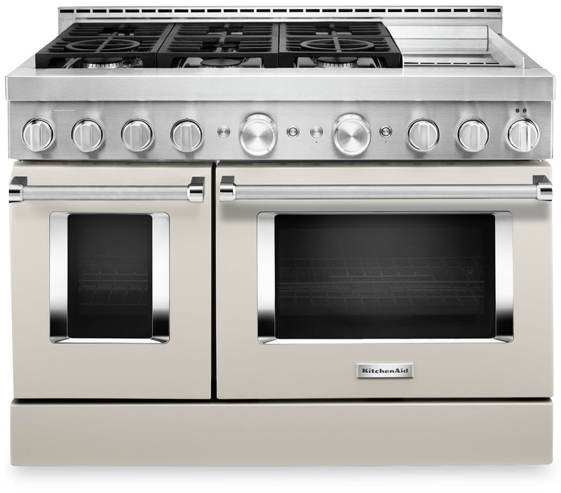 KitchenAid 48" Smart Commercial-Style Dual Fuel Range with Griddle - KFDC558JMH