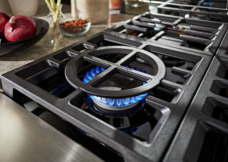 Cuisinière intelligente à gaz KitchenAid de 6,3 pi³ avec autonettoyage - acier inoxydable - KFGC558JSS