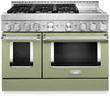 Cuisinière à gaz intelligente KitchenAid 48 po de style commercial, plaque chauffante - KFGC558JAV