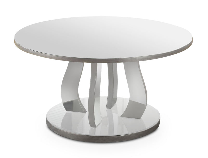 Table à café somptueuse Laurel de 36 po - miroir 