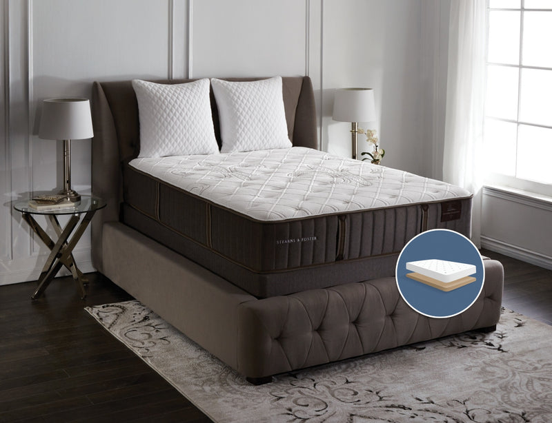 Ensemble matelas ferme à profil bas Finsbury de Stearns & Foster pour lit double 