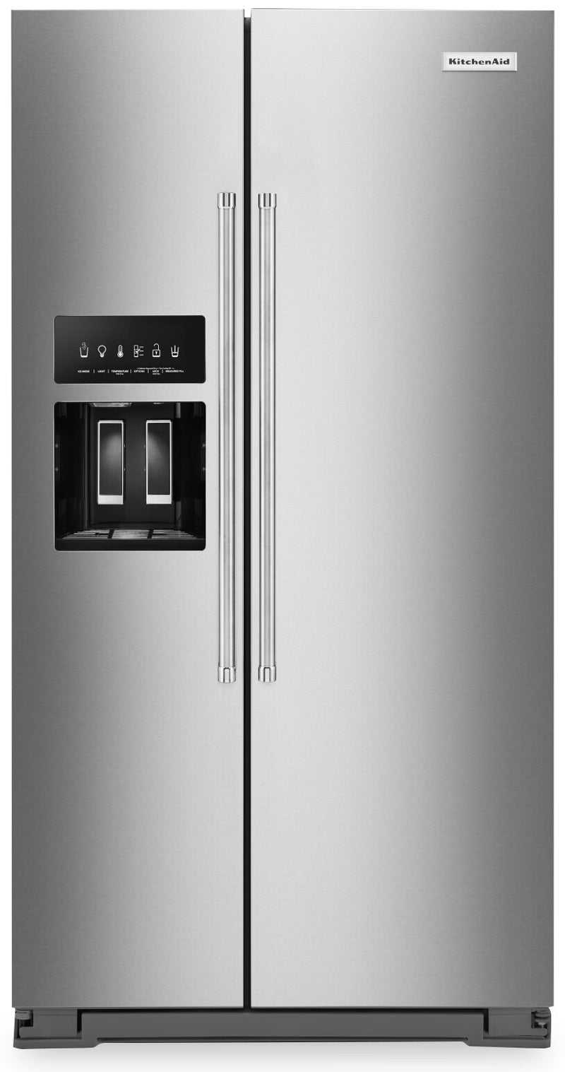 KitchenAid 24.8 Cu. Ft. Side-by-Side Refrigerator - KRSF705HPS - Refrigerator in Stainless Steel with PrintShield™ Finish