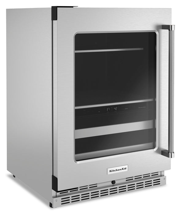 Refroidisseur à boissons KitchenAid de 4,9 pi³ et de 24 po sous le comptoir - acier inoxydable - KUBL314KSS