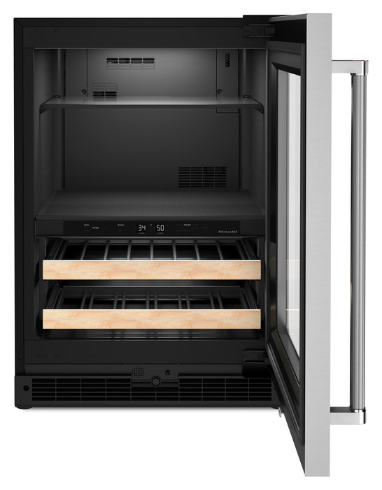 Refroidisseur à boissons KitchenAid de 4,9 pi³ et de 24 po sous le comptoir - acier inoxydable - KUBR214KSB
