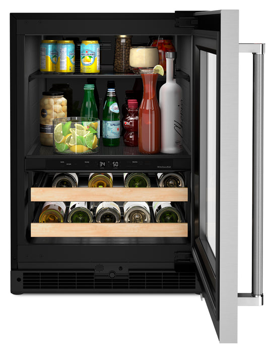 Refroidisseur à boissons KitchenAid de 4,9 pi³ et de 24 po sous le comptoir - acier inoxydable - KUBR214KSB