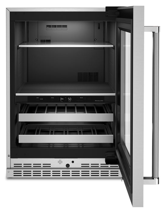 Refroidisseur à boissons KitchenAid de 4,9 pi³ et de 24 po sous le comptoir - acier inoxydable - KUBR314KSS