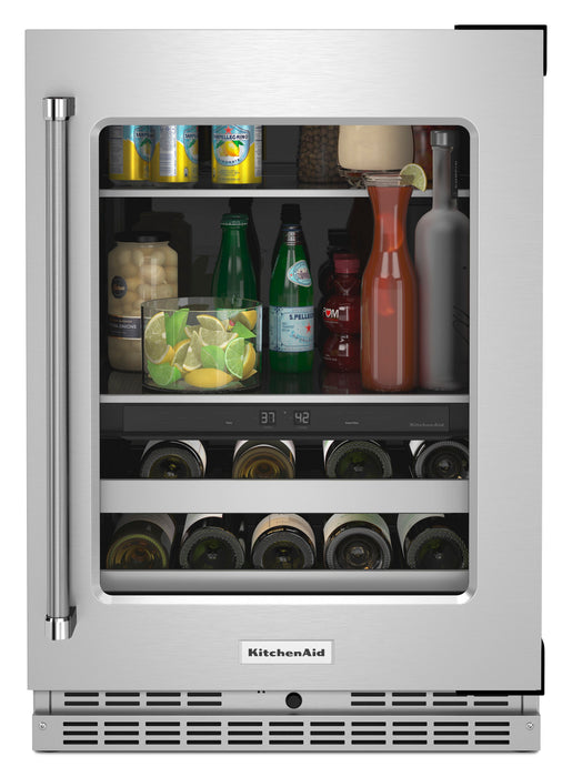 Refroidisseur à boissons KitchenAid de 4,9 pi³ et de 24 po sous le comptoir - acier inoxydable - KUBR314KSS