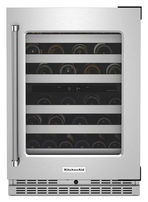 Réfrigérateur à vin KitchenAid de 20 pi³ et de 24 po sous le comptoir - acier inoxydable - KUWR314KSS
