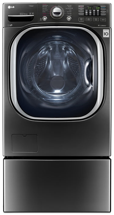 Laveuse TWIN Wash™  à chargement frontal, sécheuse électrique, laveuse-piédestal et piédestal de rangement de LG