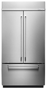 Réfrigérateur encastré avec portes françaises KitchenAid de 24.2 pieds cubes - KBFN502ESS