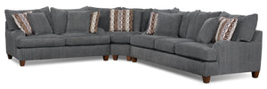 Putty 3-Piece Chenille Condo Sectional - Grey | Sofa sectionnel Putty 3 pièces de format condo en chenille - gris | PUTTSGS3
