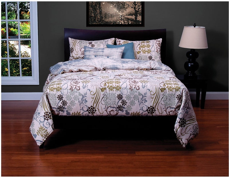 Ensemble de housse de couette Ornamental Réversible 3 pièces pour lit simple