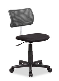 Chaise de bureau Leigh de 16 po - noire avec dossier à mailles