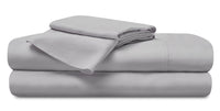  Ensemble de draps haute performance Hyper-Linen de Bedgear 4 pièces pour très grand lit - gris clair 