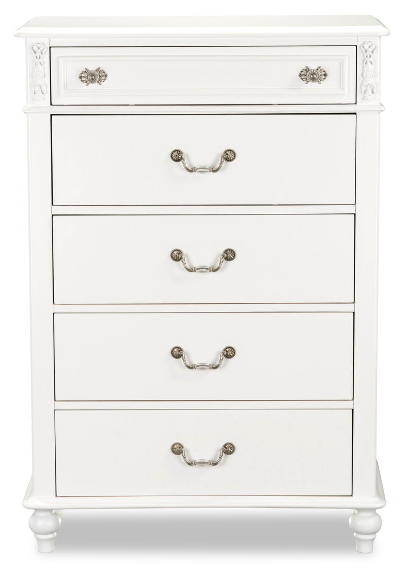 Livy Chest - Traditional, Glam style Chest in White Pine