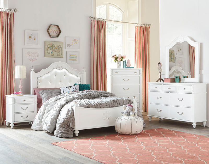 Commode verticale Livy de 35 po (L) à 5 tiroirs pour enfants - blanche