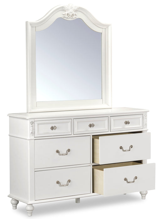 Commode Livy de 56 po (L) à 7 tiroirs pour enfants - blanche